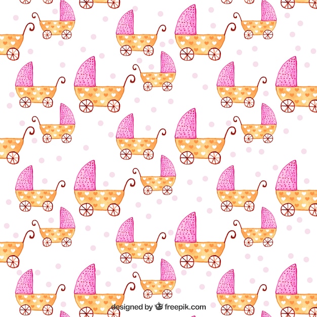 Free Vector baby strollers pattern