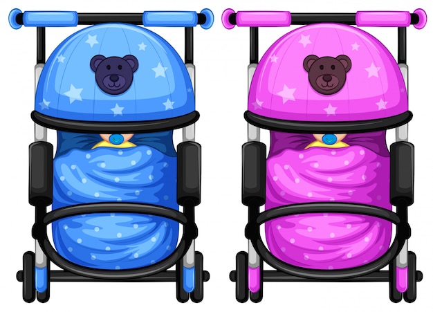 Free Vector baby strollers