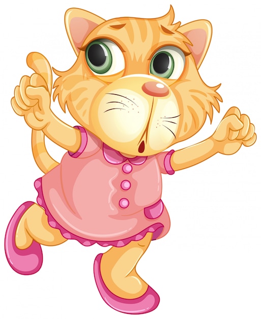 Free Vector a baby tiger character