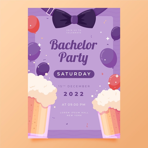 Bachelor party invitation template