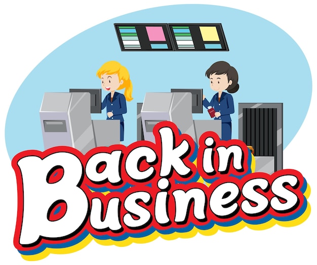 Back In Business typography design