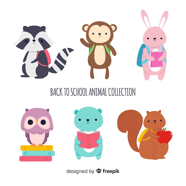 Back to school animal collection