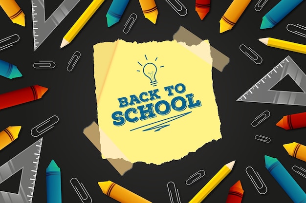 Free Vector back to school background concept