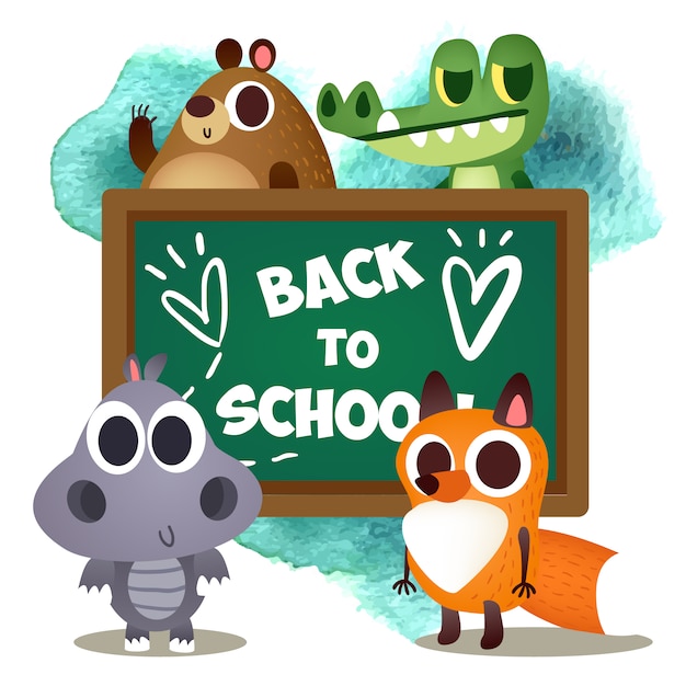 Free Vector back to school background design