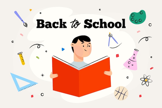 Free Vector back to school background style