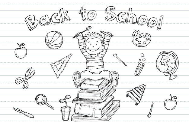 Free Vector back to school background style