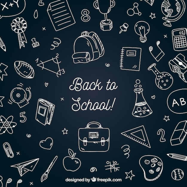 Back to school background with blackboard style