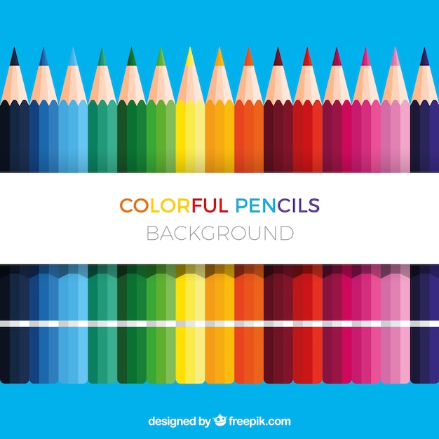 Back to school background with colorful pencils