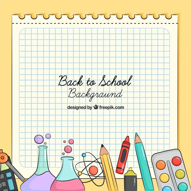 Back to school background with elements