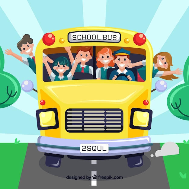 Back to school background with flat design