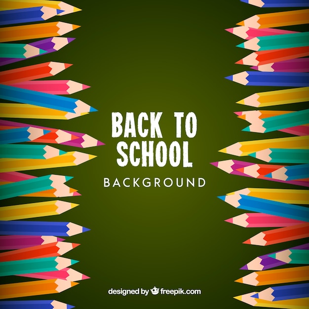 Back to school background with pencils