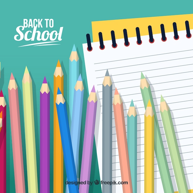 Free Vector back to school background with tools