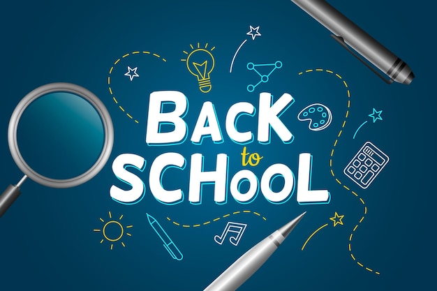 Free Vector back to school background