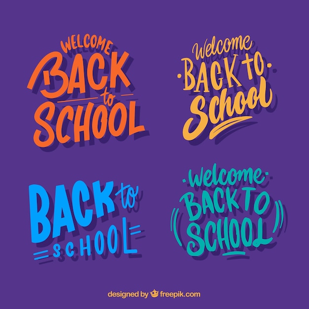 Free vector back to school badge collection