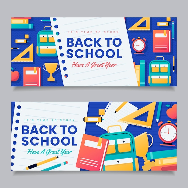 Back to school banners