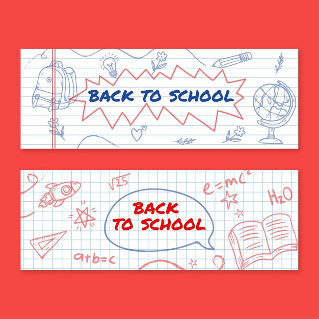 Back to school banners