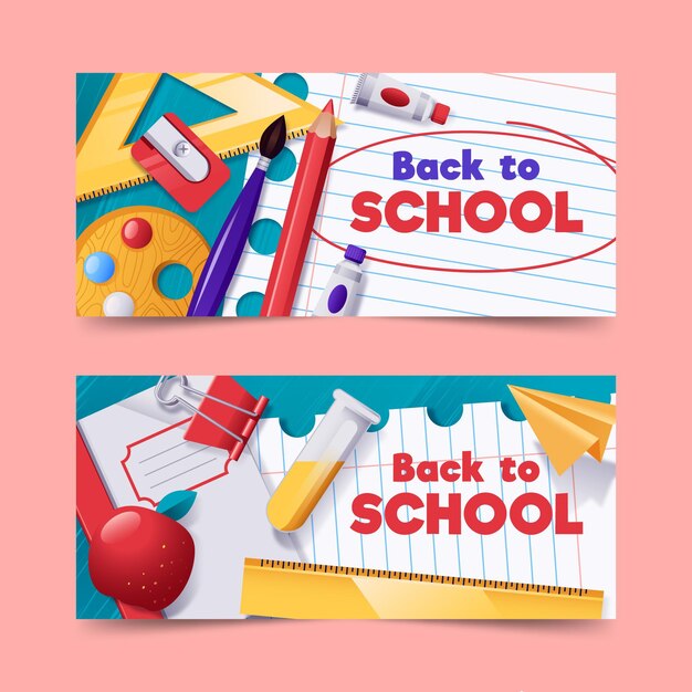 Back to school banners