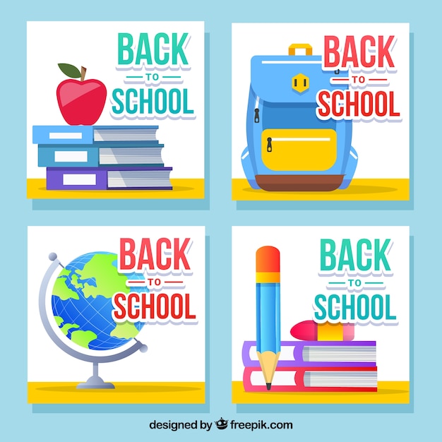 Back to school card collection