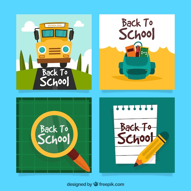 Back to school card collection