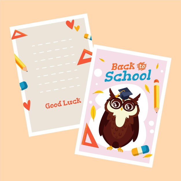 Back to school card template