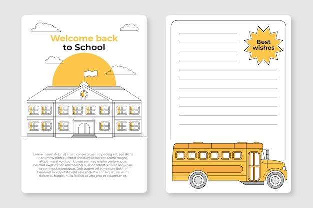 Free vector back to school card template