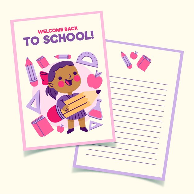 Back to school card template