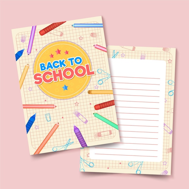 Free Vector back to school card template