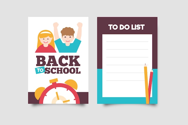 Free Vector back to school card template