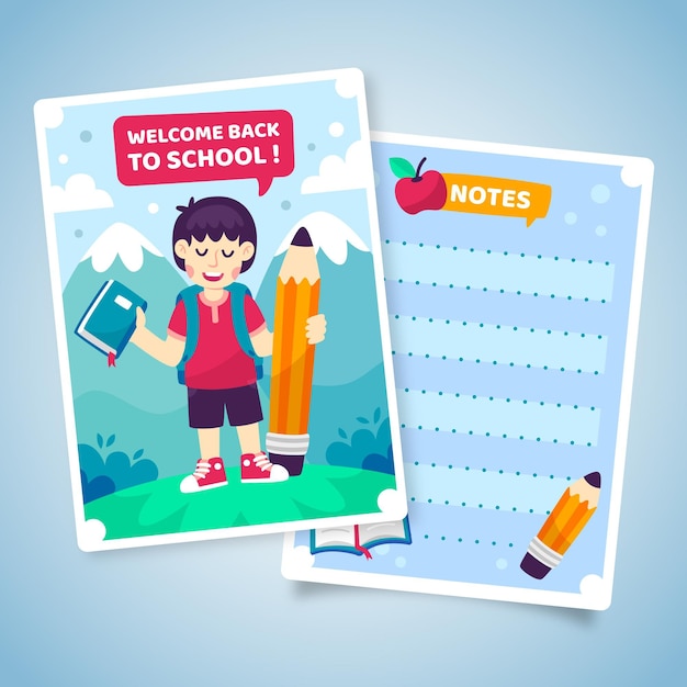 Back to school card template