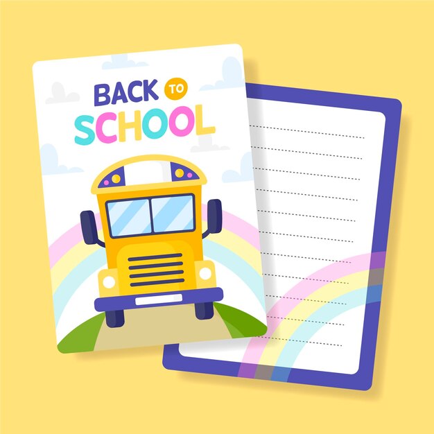 Back to school card template