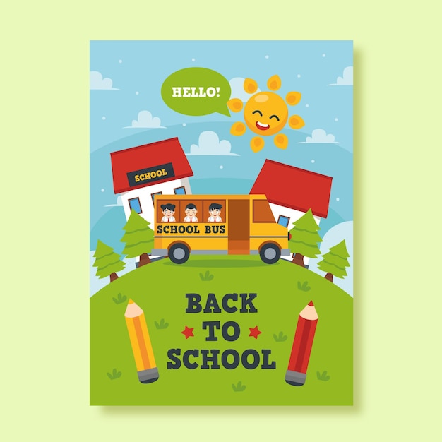 Back to school card template