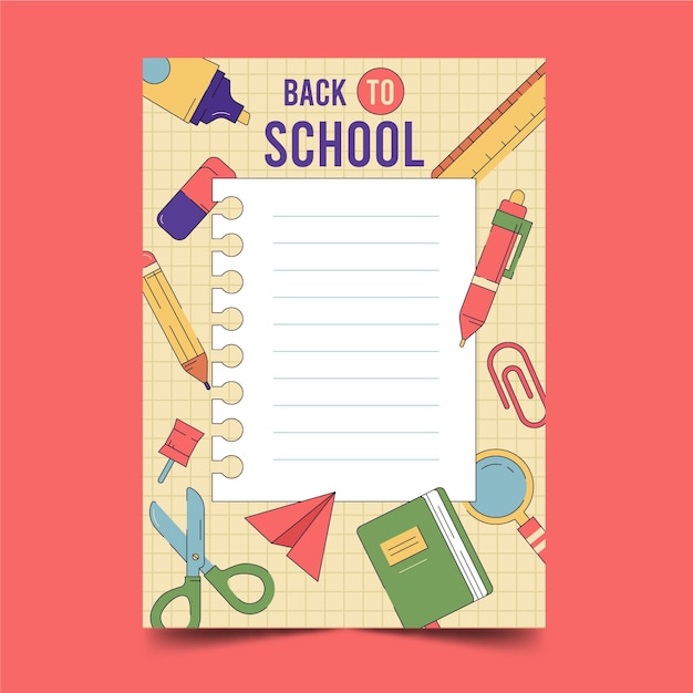 Back to school card template