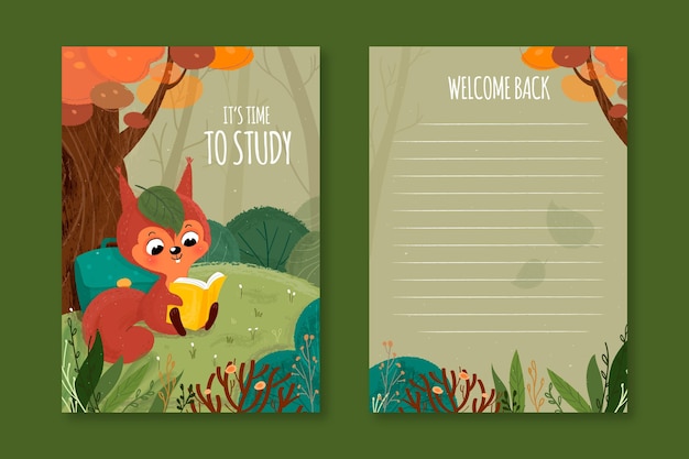 Free Vector back to school card template