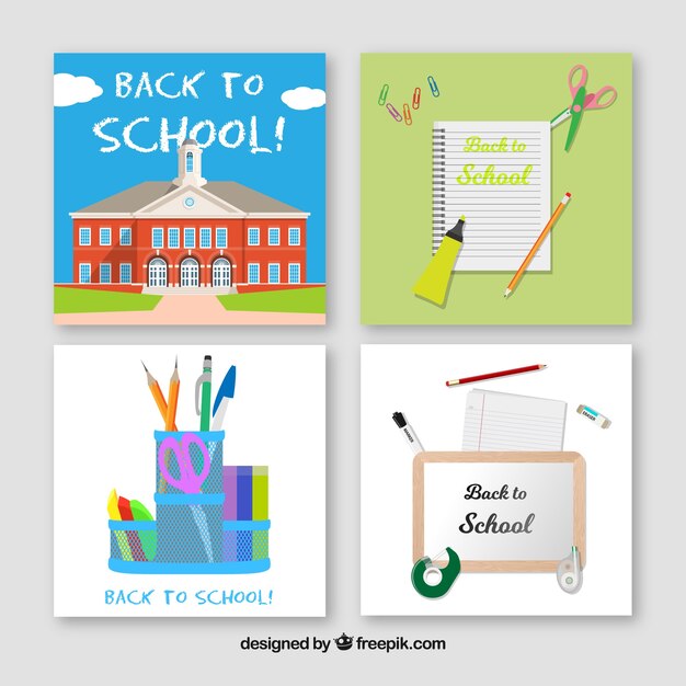 Back to school cards collection