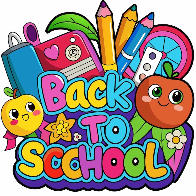 Back to School Cartoon Illustration