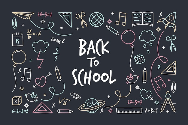 Back to school chalkboard background