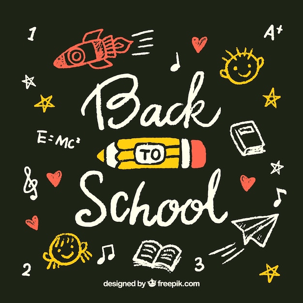 Free vector back to school concept background