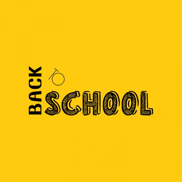 Back to School design with yellow background vector 