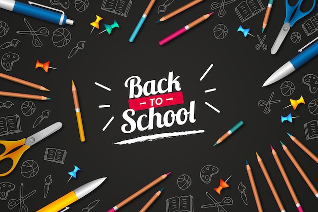 Free vector back to school draw