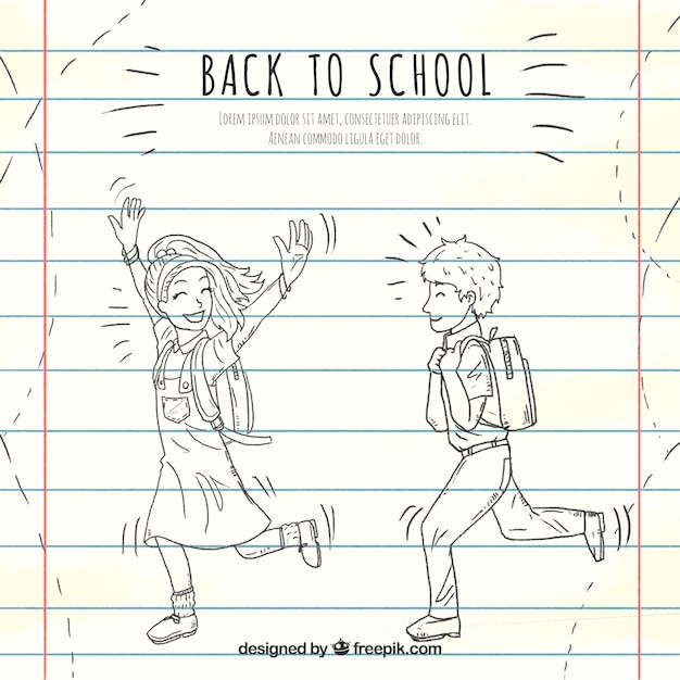 Back to school drawing illustration