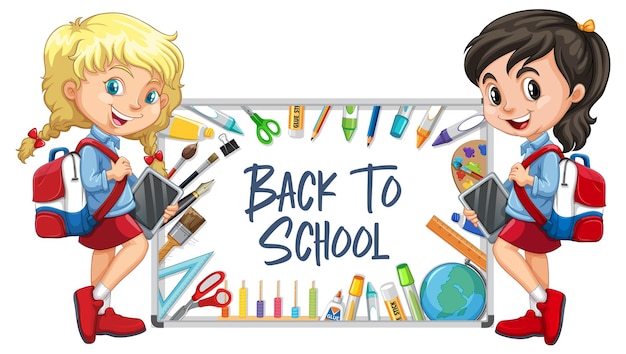 Free Vector back to school fun