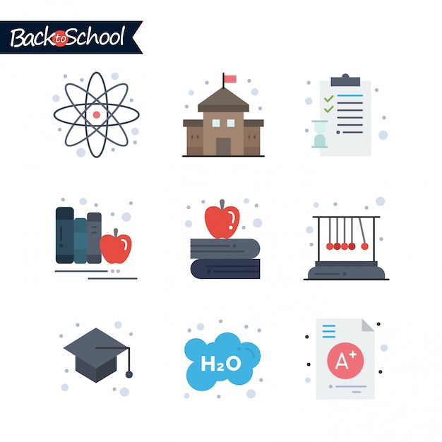 Back to School icon. Education and Learning line icons set.