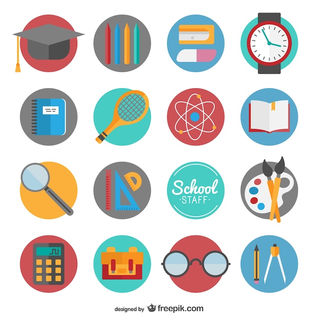 Back to school icon set