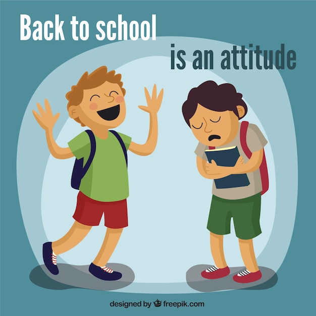 Free Vector back to school is an attitude