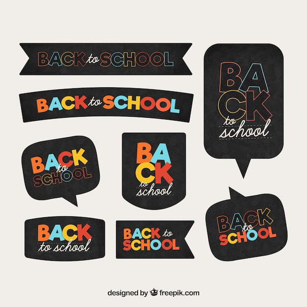 Back to school label collection