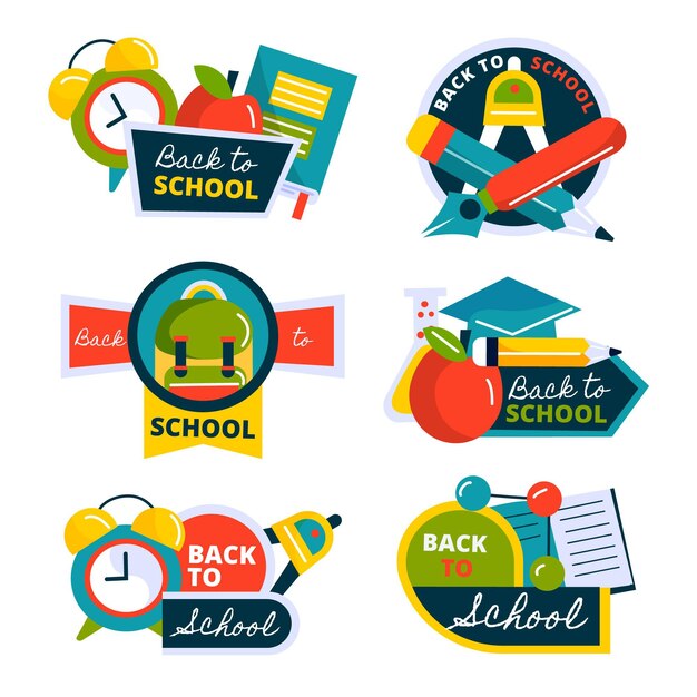 Back to school labels collection