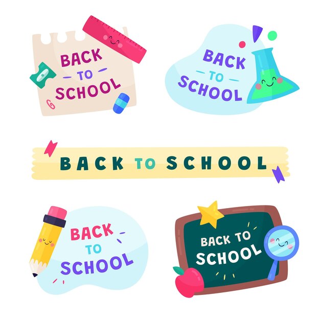 Back to school labels collection