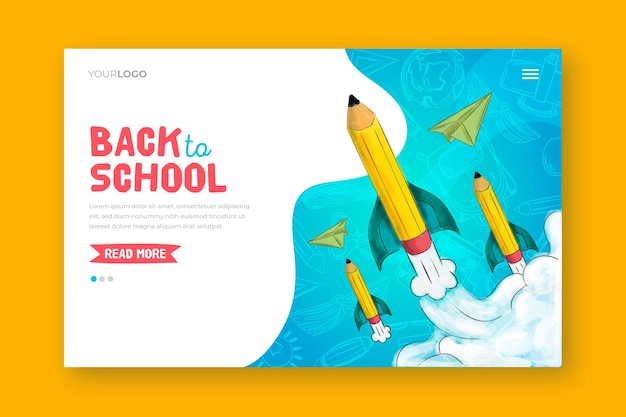 Back to school landing page template