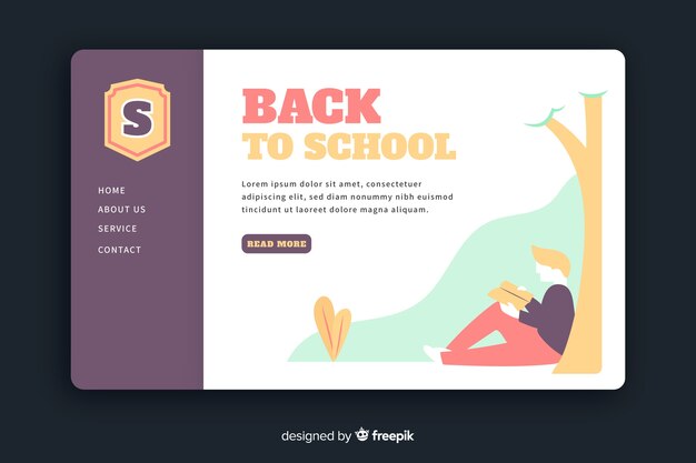 Back to school landing page