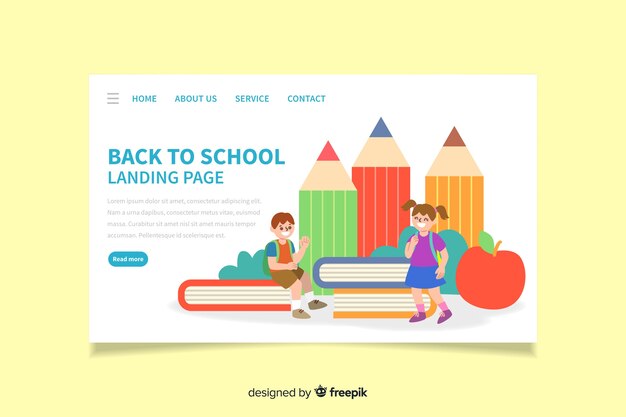 Back to school landing page